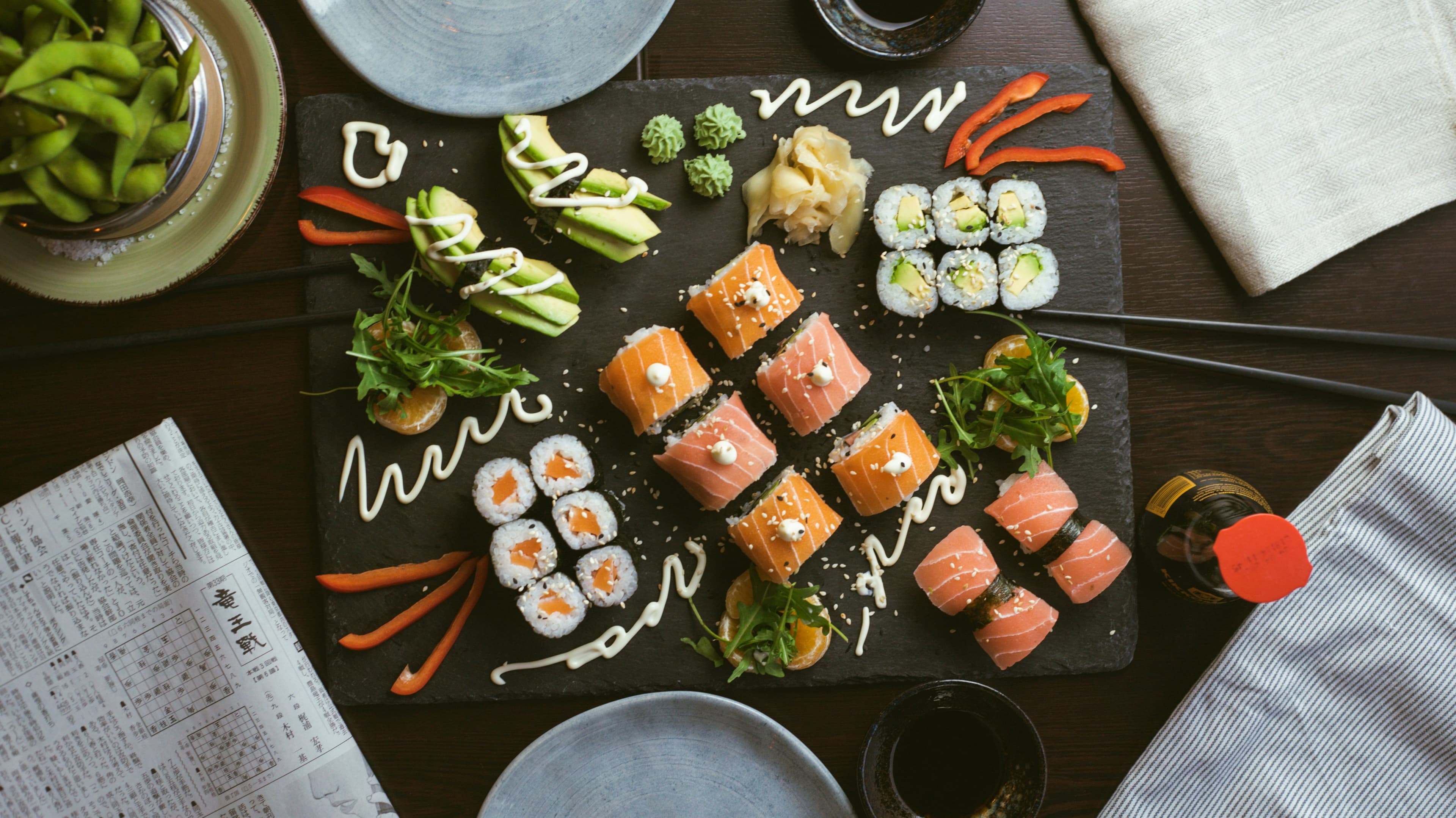 Single piece of nigiri, close